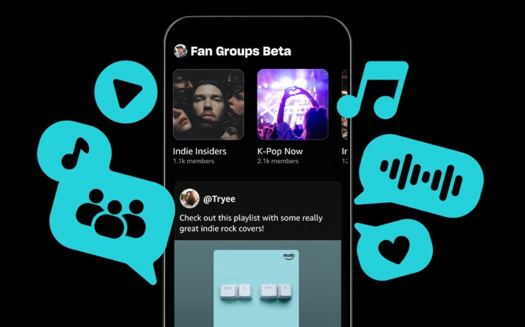 تتيح خدمة Amazon Music للمستخدمين في كندا الدردشة وبث الموسيقى مع بعضهم البعض