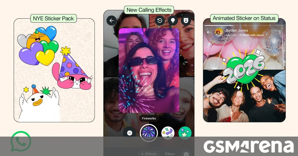 يطرح WhatsApp ملصقات العام الجديد 2026 وتأثيرات مكالمات الفيديو والمزيد