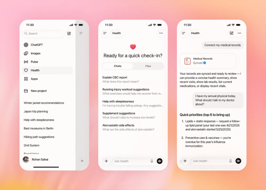 OpenAI تكشف النقاب عن ChatGPT Health، وتقول إن 230 مليون مستخدم يسألون عن الصحة كل أسبوع