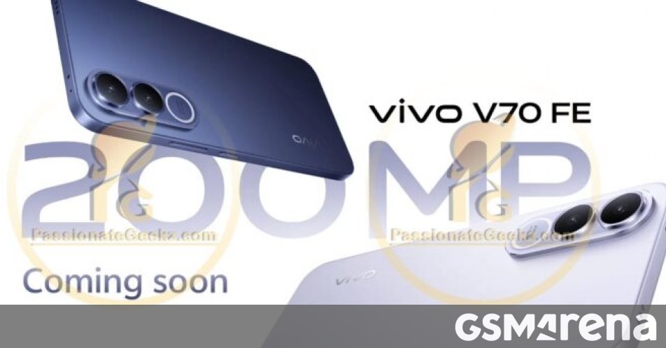 يقال إن تصميم ومواصفات هاتف vivo V70 FE سيحتوي على كاميرا خلفية بدقة 200 ميجابكسل