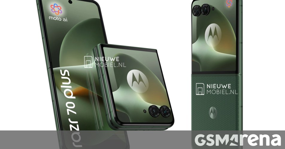 يتسرب الآن Motorola Razr 70 Plus في العروض ذات المظهر الرسمي